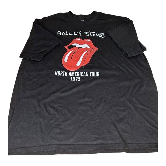 Rolling Stones Red Tongue Graphic Black Tee Size 2X - Picture 1 of 3